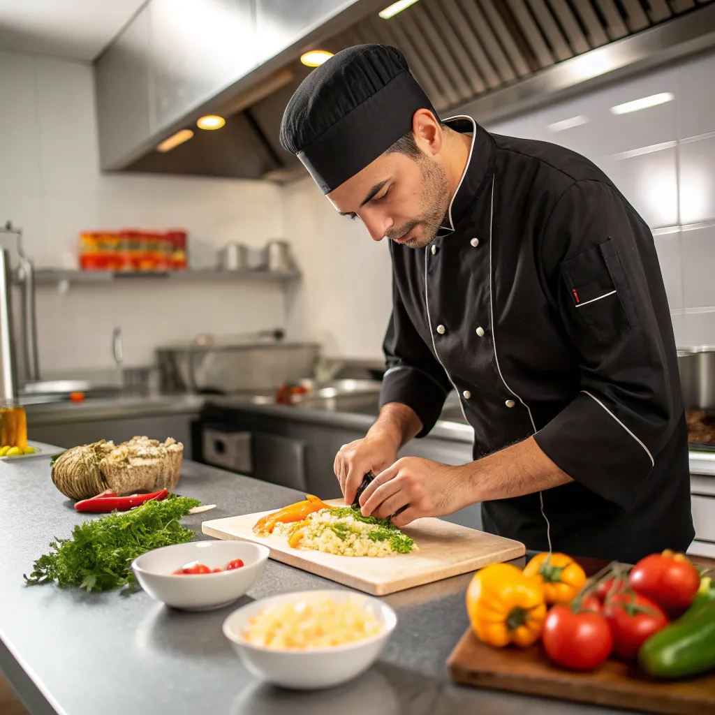 Chef preparing a national dish